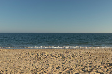 deserted beach at dusk