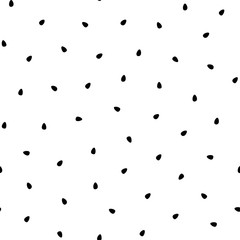 Watermelon (or other fruit) seeds seamless pattern.