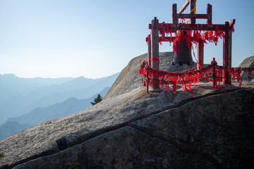 the china temple top of the mountain with bell