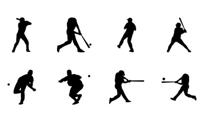 silhouette for baseball players