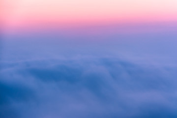 Beautiful clouds with red sunlight sky in the morning for the background.
