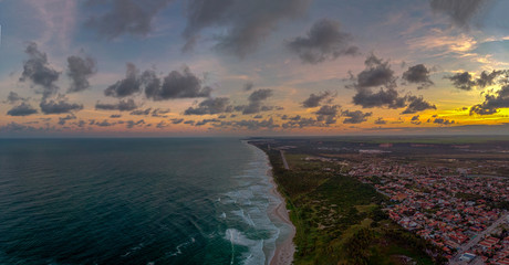 Panoramic view of The "Praia do Franc&ecirc;s" in Alagoas Brazil