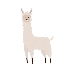 Cute llama. Vector illustration for cards, invitations, print, apparel, nursery decoration.