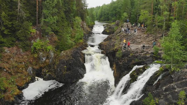 Kivach waterfall on the river Suna, Karelia, Russia.