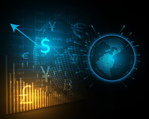 Abstract global stock market and financial business illustration eps10 vector