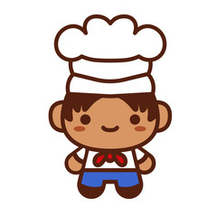 Isolated baker cute profession human icon - Vector
