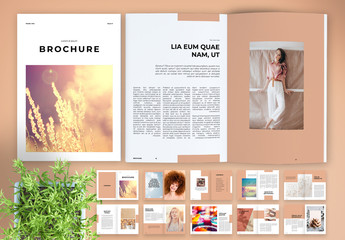 Minimal and Clean Brochure with Peach Accents Layout