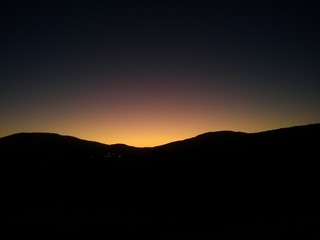 sunset in the mountains