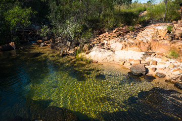 Crystal clear waters at Nitmiluk national park in Northern Territory, Australia. 