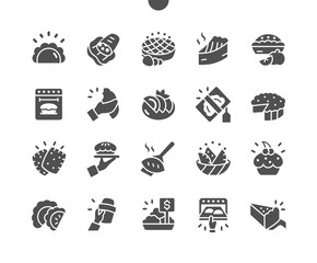 Pies and Pasties Well-crafted Pixel Perfect Vector Solid Icons 30 2x Grid for Web Graphics and Apps. Simple Minimal Pictogram © palau83