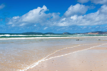 Fototapeta na wymiar Sandy beaches part of the Great Sandy National Park in Queensland, Australia. 