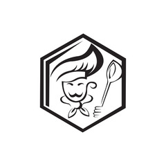 chef logo clipart hat illustration character design vector