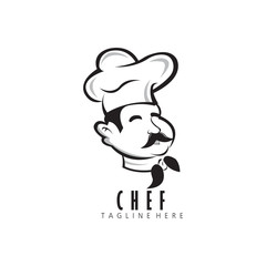chef logo clipart hat illustration character design vector