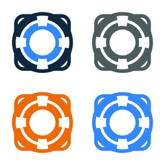 Naklejka premium Lifesaver, buoy icon with multiple color Version
