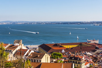 Alfama and Baixa, the oldest districts of Lisbon, it spreads down the southern slope from the Castle of San Jorge to the River Tagus. Portugal