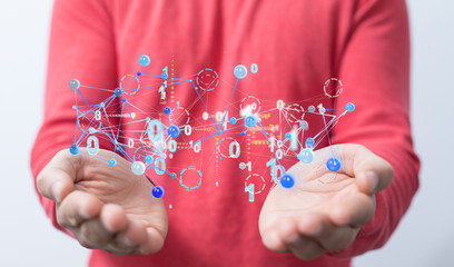 Abstract technology group and data.