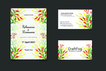 Wedding invitation and business card 