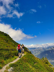Hikking in the French Alps. Vanoise National Park. 