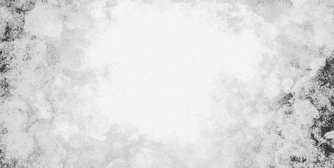 monochrome, abstract, black and white grunge background with frame effect, noise and feeling of space