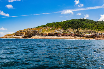 Naklejka premium Paisajes de la Bahia de Hondarribia y Jaizkibel
