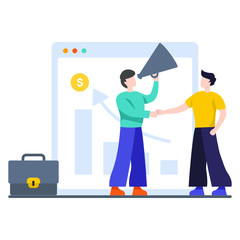 
Flat illustration design of affiliate marketing concept 
