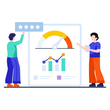 
Benchmarking Vector In Modern Flat Style, Project Management
