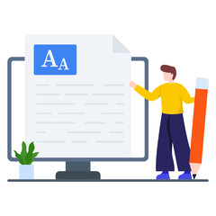 
Content writing, article writing in flat style 
