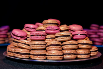 French macaroon on table for guests