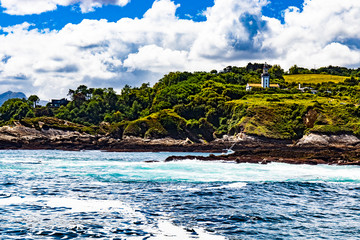 Obraz premium Paisajes de la Bahia de Hondarribia y Jaizkibel