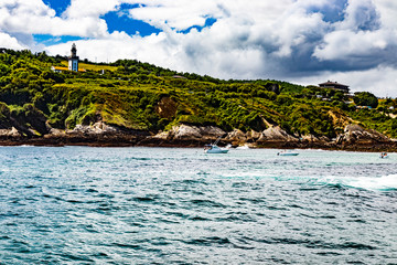 Obraz premium Paisajes de la Bahia de Hondarribia y Jaizkibel