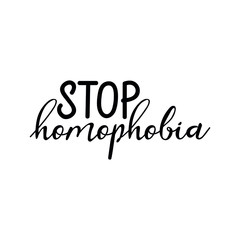 Stop homophobia. Vector illustration. Lettering. Ink illustration. t-shirt design.