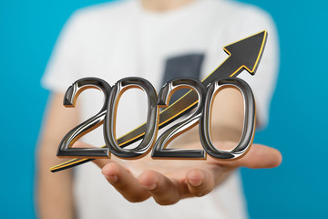 the 2020 business year up goals and success illustration