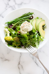 Avocado Salad with Chicken Salad Scoop