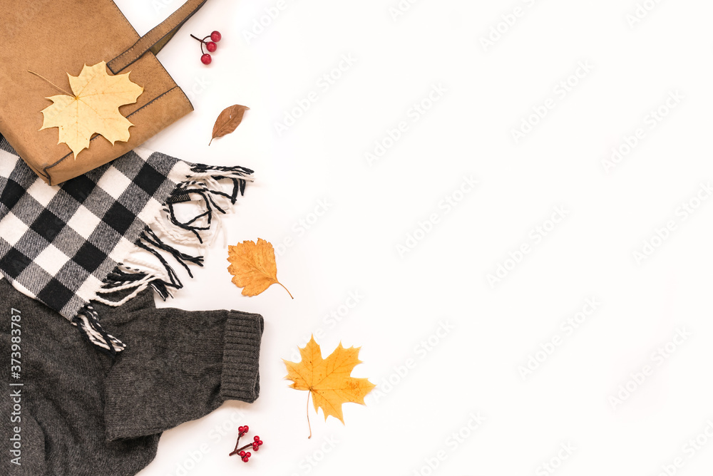 Sticker autumn background