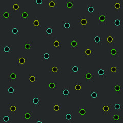 Vector illustration. Pattern - geometry and gradient. Multicolored circles with a gradient on a gray background. EPS 10
