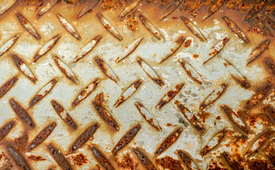 Grunge metal texture background,Metal sheet floor in industrial factory,rust steel floor plate background.
