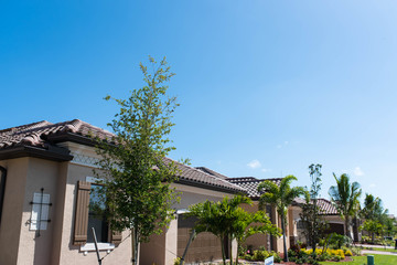 New properties being constructed in a South Florida luxury golf community.