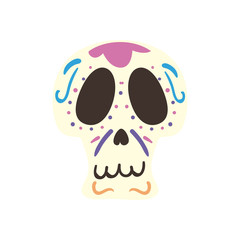 mexican skull free form style icon vector design