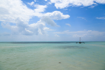 Zanzibar beach landscape, Tanzania, Africa panorama
