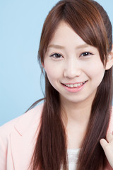 Naklejka premium 笑顔の女性