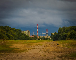 power plant in the city
