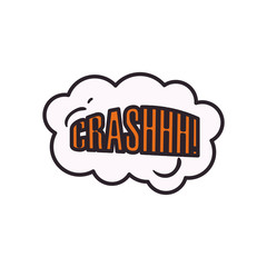 crashhh cloud bubble line and fill style icon vector design