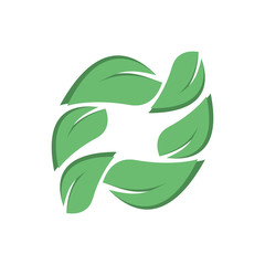 Green leaf illustration.