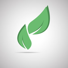 Green leaf illustration.