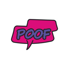 poof bubble line and fill style icon vector design