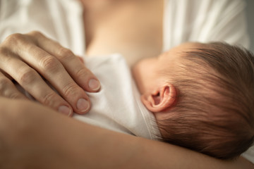 Baby breast feeding, nursing 