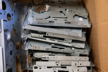 Computer parts cases made of metal