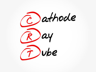 CRT - Cathode Ray Tube acronym, technology concept background