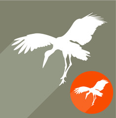 Obraz premium Stork silhouette