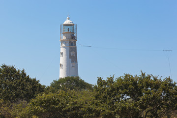 Fototapeta na wymiar Tarkhankut lighthouse in the Black Sea region of Crimea
